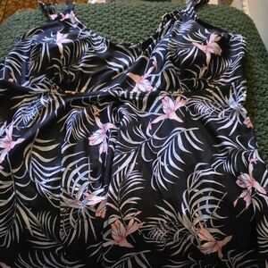 Floral Black and Pink Dress